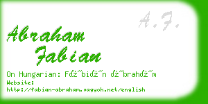abraham fabian business card